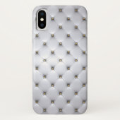 Pintuck look wit en goud elegant Case-Mate iPhone case (Achterkant)