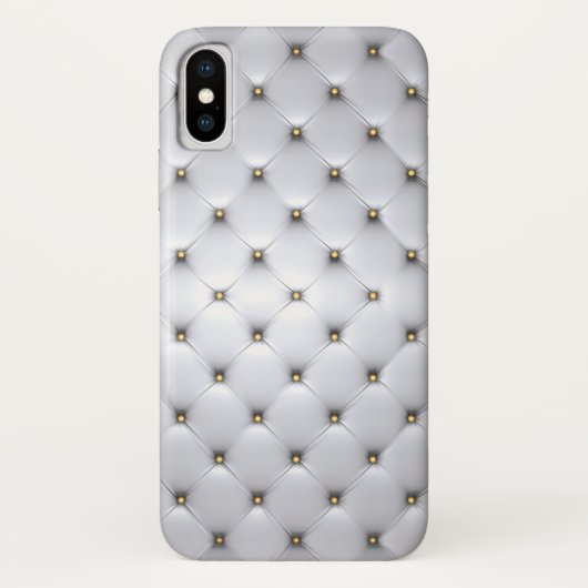 Pintuck look wit en goud elegant Case-Mate iPhone case (Achterkant)