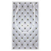 Pintuck look wit en goud elegant klein cadeauzakje (Voorkant)