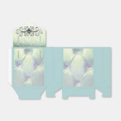 Pintuck satijn diamant grijs blauw glitter look bedankdoosjes (Uitgevouwen)