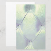 Pintuck satijn look zilveren blauw elegant briefpapier (Voorkant / Achterkant)