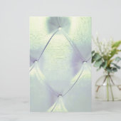 Pintuck satijn look zilveren blauw elegant briefpapier (Staand voorkant)