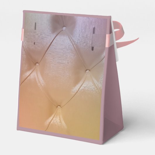 Pintuck satijn roze diamant glitter look gunst box bedankdoosjes (Achterkant)