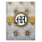  Pintuck Stof Monogram Initiaal Notitieboek (Voorkant)