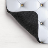 Pintuck White en goudelegant Muismat (Hoek)