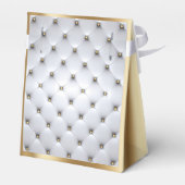 Pintuck ziet er wit en goudelegant uit bedankdoosjes (Achterkant)