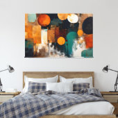 Pintura abstrata tela em canvas afdruk (Insitu (Slaapkamer))