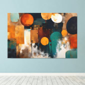 Pintura abstrata tela em canvas afdruk (Insitu (Houten vloer))