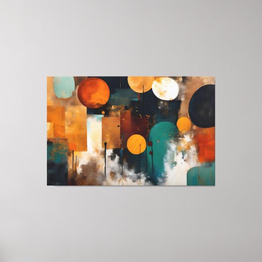 Pintura abstrata tela em canvas afdruk (Voorkant)