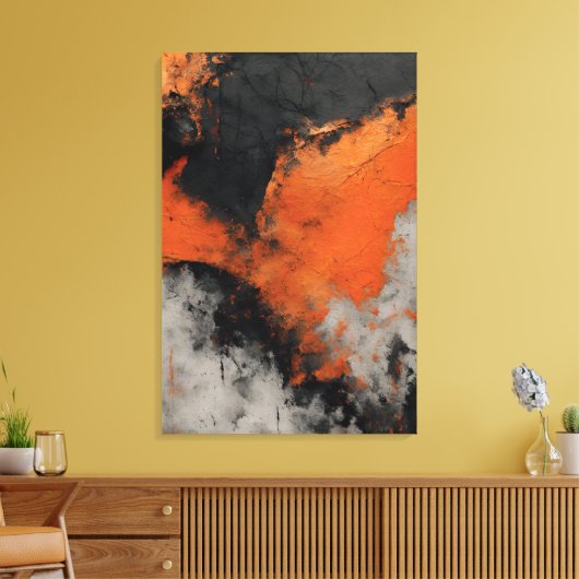 Pintura abstrata Textura concreto Impressão Canvas (Insitu (Woonkamer))