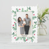 Pintura DE Acuarela | Feliz Navidad Feestdagenkaart (Staand voorkant)