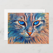 Pintura de gatos feestdagenkaart (Voorkant / Achterkant)