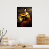 Pintura "La Fuensanta" Julio Romero de Torres Poster (Keuken)