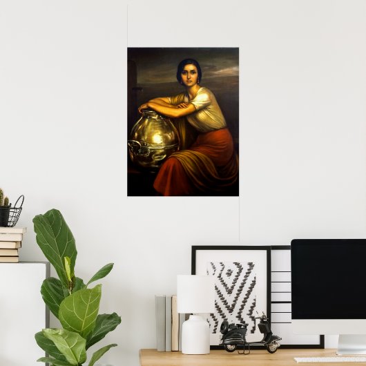 Pintura "La Fuensanta" Julio Romero de Torres Poster (Thuiskantoor)