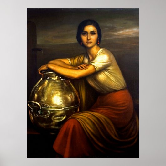 Pintura "La Fuensanta" Julio Romero de Torres Poster (Voorkant)