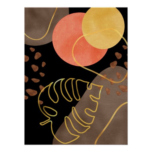 Pintura Orgânica Cores quentes  Perfect Poster (Voorkant)