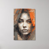 Pintura rosto de mulher Impressão Canvas Premium  (Voorkant)