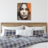 Pintura rosto de mulher Impressão Canvas Premium Afdruk (Insitu (Slaapkamer))
