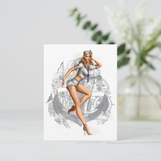pinup 2 briefkaart (Staand voorkant)