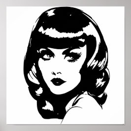 Pinup afdrukken, waarde Poster papier (mat)