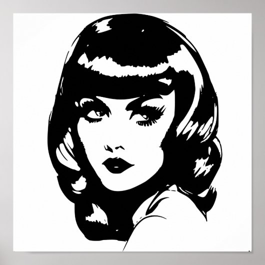 Pinup afdrukken, waarde Poster papier (mat) (Voorkant)