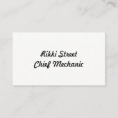 Pinup Car Repair Visitekaartje (Achterkant)