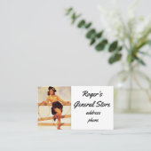 Pinup Cowgirl Visitekaartje (Staand voorkant)