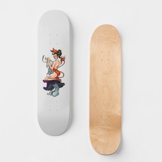 PINUP DEER VROUW #3 PERSOONLIJK SKATEBOARD (Voorkant)
