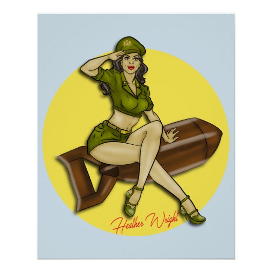 Pinup Girl Bombshell, Latina Perfect Poster (Voorkant)