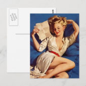 Pinup girl briefkaart (Voorkant / Achterkant)