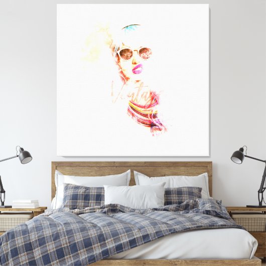 Pinup Girl Canvas Afdruk (Insitu (Slaapkamer))