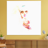 Pinup Girl Canvas Afdruk (Insitu (Woonkamer))