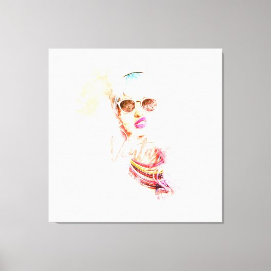 Pinup Girl Canvas Afdruk (Voorkant)