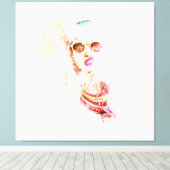 Pinup Girl Canvas Afdruk (Insitu (Houten vloer))