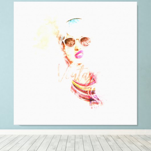 Pinup Girl Canvas Afdruk (Insitu (Houten vloer))