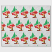 PinUp Girl Classic Car Wrapping Paper Cadeaupapier (Vlak)