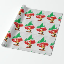 PinUp Girl Classic Car Wrapping Paper Cadeaupapier