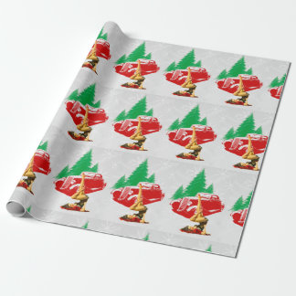 PinUp Girl Classic Car Wrapping Paper Cadeaupapier