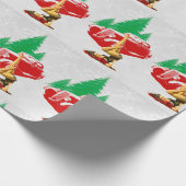 PinUp Girl Classic Car Wrapping Paper Cadeaupapier (Hoek)