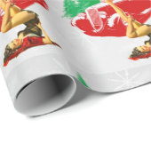 PinUp Girl Classic Car Wrapping Paper Cadeaupapier (Rol Hoek)