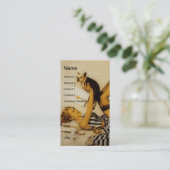 Pinup Girl en Dog Visitekaartje (Staand voorkant)