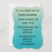  Pinup Girl en Zee Shell Party Kaart (Achterkant)