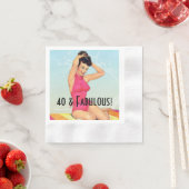 Pinup Girl en Zee Shell Party Servetten (Insitu)