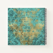 Pinup Girl in Mirror gepersonaliseerd Notitieboek (Achterkant)