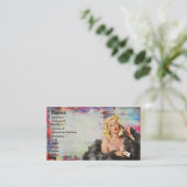  Pinup Grunge Digital Art Visitekaartje (Staand voorkant)