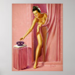 Pinup in Shower Poster<br><div class="desc">pinup.</div>