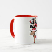 Pinup Kerst Babe Mok (Voorkant links)