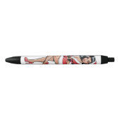 Pinup Kerst Babe Zwarte Inkt Pen (Voorkant)