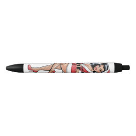 Pinup Kerst Babe Zwarte Inkt Pen