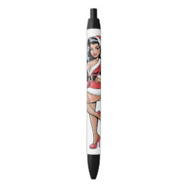 Pinup Kerst Babe Zwarte Inkt Pen